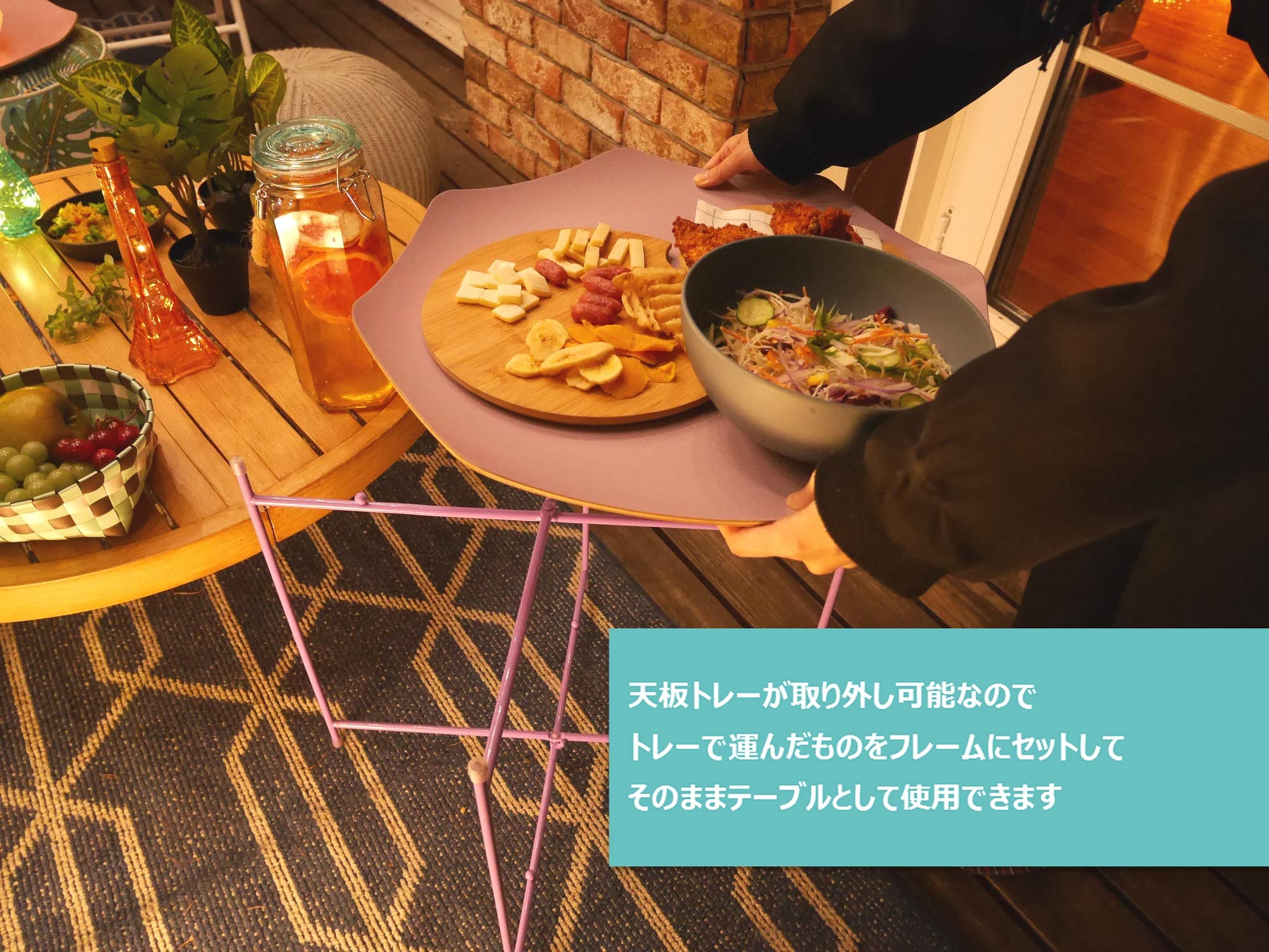 Amazon | ニュートピア(Newtopia) アウトドア テーブル 2WAYトレー